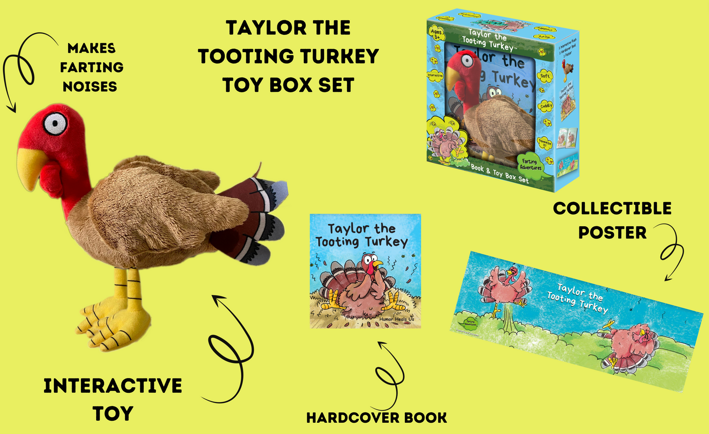 Taylor the Tooting Turkey Interactive Toy and Book Box Set