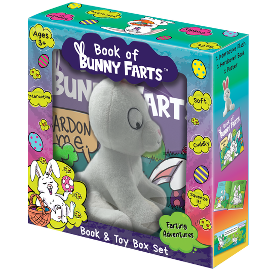 Book of Bunny Farts Interactive Toy and Book Box Set