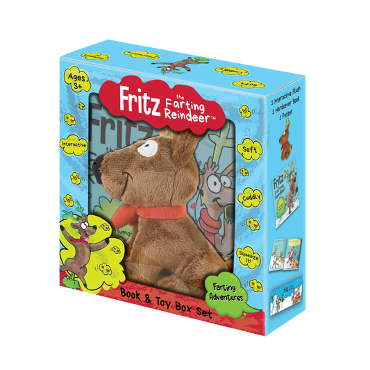 Fritz the Farting Reindeer Interactive Toy Book Gift Box Set