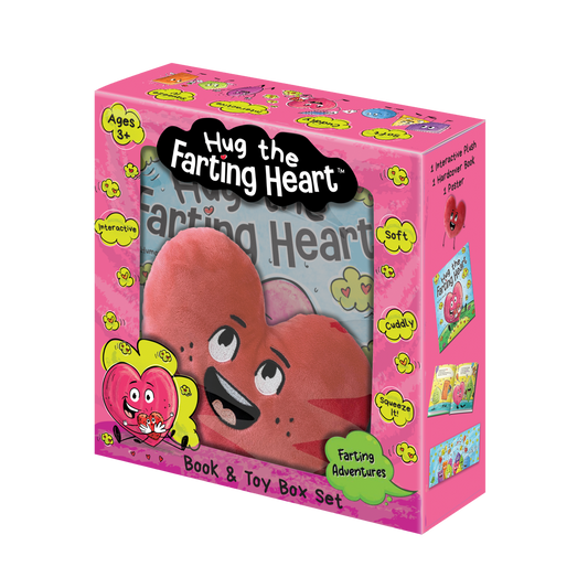 Hug the Farting Heart Toy and Book Box Set