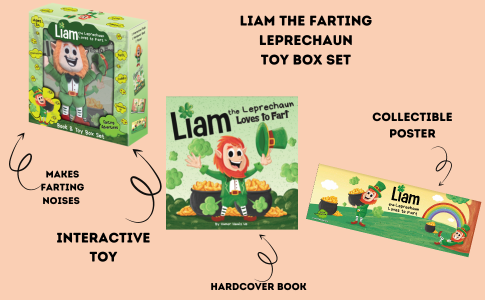 Liam the Farting Leprechaun Toy and Book Box Set