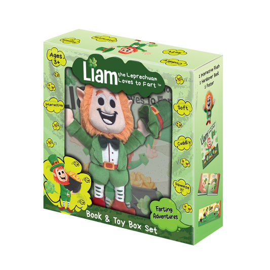 Liam the Farting Leprechaun Toy and Book Box Set