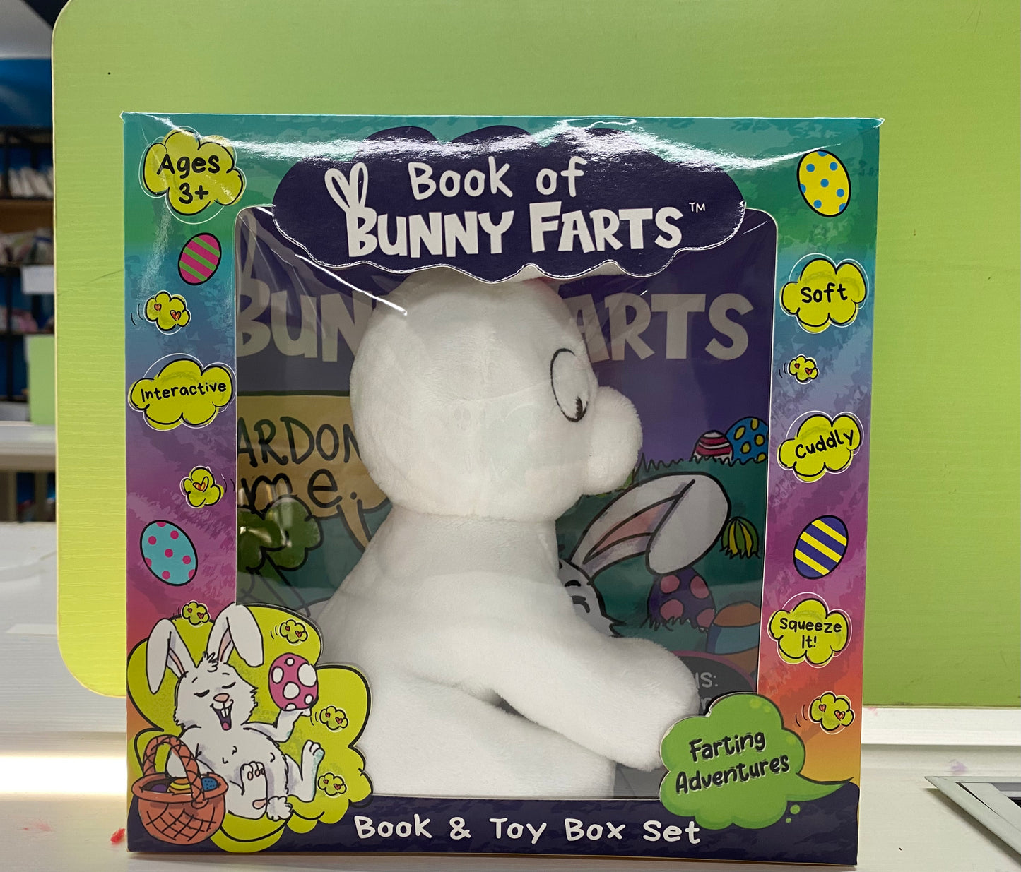 Book of Bunny Farts Interactive Toy and Book Box Set